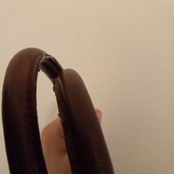 Volcom Brown Leather Shoulder Bag Vintage Look - Picture 10 of 12